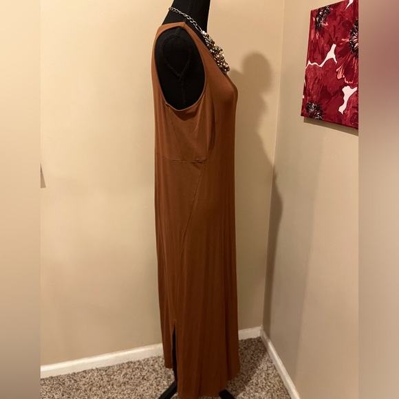 J.JILL WEAREVER MAXI TANK DRESS IN CINNAMON, size Small (no belt) - Picture 4 of 9